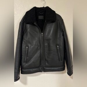 Men's Classic Black Bomber Jacket